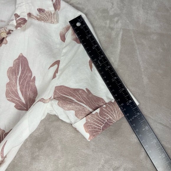 Aritzia Wilfred Eleta 100% Linen Floral Shirt Dress Size Small - Picture 8 of 10